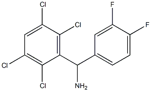 (3,4-difluorophenyl)(2,3,5,6-tetrachlorophenyl)methanamine Struktur