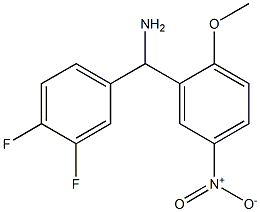 (3,4-difluorophenyl)(2-methoxy-5-nitrophenyl)methanamine Struktur