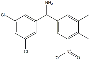 (3,5-dichlorophenyl)(3,4-dimethyl-5-nitrophenyl)methanamine Struktur