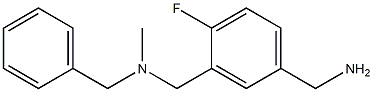 (3-{[benzyl(methyl)amino]methyl}-4-fluorophenyl)methanamine Struktur