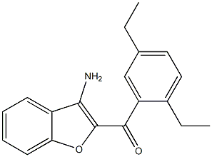 (3-amino-1-benzofuran-2-yl)(2,5-diethylphenyl)methanone Struktur