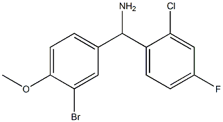 (3-bromo-4-methoxyphenyl)(2-chloro-4-fluorophenyl)methanamine Struktur