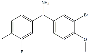 (3-bromo-4-methoxyphenyl)(3-fluoro-4-methylphenyl)methanamine Struktur