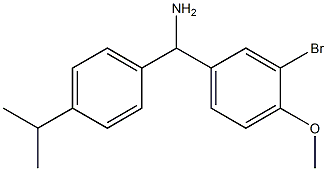 (3-bromo-4-methoxyphenyl)[4-(propan-2-yl)phenyl]methanamine Struktur