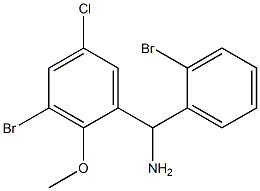 (3-bromo-5-chloro-2-methoxyphenyl)(2-bromophenyl)methanamine Struktur