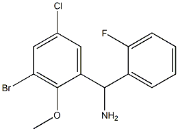 (3-bromo-5-chloro-2-methoxyphenyl)(2-fluorophenyl)methanamine Struktur