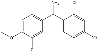 (3-chloro-4-methoxyphenyl)(2,4-dichlorophenyl)methanamine Struktur