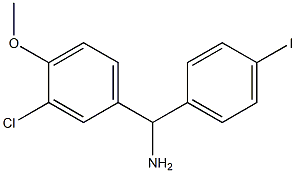 (3-chloro-4-methoxyphenyl)(4-iodophenyl)methanamine Struktur