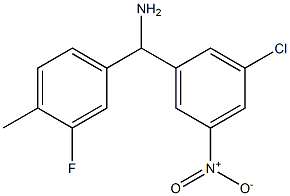 (3-chloro-5-nitrophenyl)(3-fluoro-4-methylphenyl)methanamine Struktur