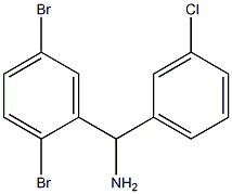 (3-chlorophenyl)(2,5-dibromophenyl)methanamine Struktur