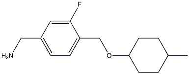 (3-fluoro-4-{[(4-methylcyclohexyl)oxy]methyl}phenyl)methanamine Struktur