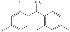 (4-bromo-2-fluorophenyl)(2,4,6-trimethylphenyl)methanamine Struktur