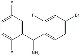 (4-bromo-2-fluorophenyl)(2,5-difluorophenyl)methanamine Struktur