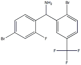 (4-bromo-2-fluorophenyl)[2-bromo-5-(trifluoromethyl)phenyl]methanamine Struktur