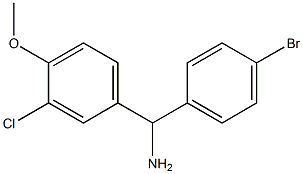 (4-bromophenyl)(3-chloro-4-methoxyphenyl)methanamine Struktur