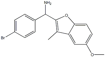 (4-bromophenyl)(5-methoxy-3-methyl-1-benzofuran-2-yl)methanamine Struktur