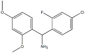 (4-chloro-2-fluorophenyl)(2,4-dimethoxyphenyl)methanamine Struktur