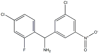 (4-chloro-2-fluorophenyl)(3-chloro-5-nitrophenyl)methanamine Struktur