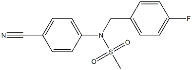 (4-cyanophenyl)-N-[(4-fluorophenyl)methyl]methanesulfonamide Struktur