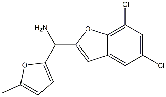 (5,7-dichloro-1-benzofuran-2-yl)(5-methylfuran-2-yl)methanamine Struktur