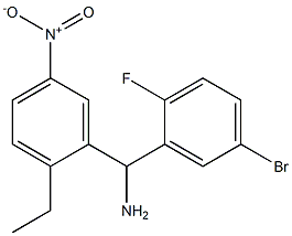 (5-bromo-2-fluorophenyl)(2-ethyl-5-nitrophenyl)methanamine Struktur