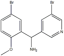 (5-bromo-2-methoxyphenyl)(5-bromopyridin-3-yl)methanamine Struktur