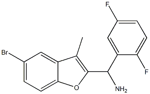 (5-bromo-3-methyl-1-benzofuran-2-yl)(2,5-difluorophenyl)methanamine Struktur