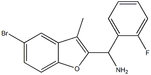 (5-bromo-3-methyl-1-benzofuran-2-yl)(2-fluorophenyl)methanamine Struktur