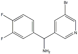 (5-bromopyridin-3-yl)(3,4-difluorophenyl)methanamine Struktur