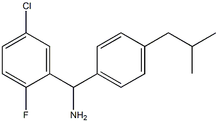 (5-chloro-2-fluorophenyl)[4-(2-methylpropyl)phenyl]methanamine Struktur