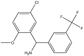 (5-chloro-2-methoxyphenyl)[3-(trifluoromethyl)phenyl]methanamine Struktur