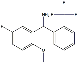 (5-fluoro-2-methoxyphenyl)[2-(trifluoromethyl)phenyl]methanamine Struktur