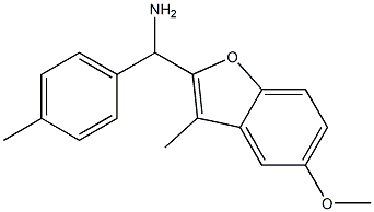 (5-methoxy-3-methyl-1-benzofuran-2-yl)(4-methylphenyl)methanamine Struktur