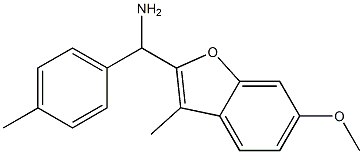 (6-methoxy-3-methyl-1-benzofuran-2-yl)(4-methylphenyl)methanamine Struktur