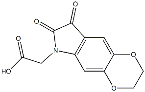 (7,8-dioxo-2,3,7,8-tetrahydro-6H-[1,4]dioxino[2,3-f]indol-6-yl)acetic acid Struktur