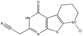 (8-oxido-4-oxo-3,4,6,7-tetrahydro-5H-thiopyrano[3',2':4,5]thieno[2,3-d]pyrimidin-2-yl)acetonitrile Struktur