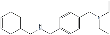 (cyclohex-3-en-1-ylmethyl)({4-[(diethylamino)methyl]phenyl}methyl)amine Struktur