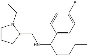 [(1-ethylpyrrolidin-2-yl)methyl][1-(4-fluorophenyl)pentyl]amine Struktur