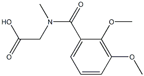 [(2,3-dimethoxybenzoyl)(methyl)amino]acetic acid Struktur