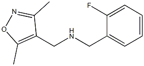 [(3,5-dimethyl-1,2-oxazol-4-yl)methyl][(2-fluorophenyl)methyl]amine Struktur