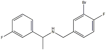 [(3-bromo-4-fluorophenyl)methyl][1-(3-fluorophenyl)ethyl]amine Struktur