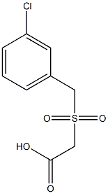 [(3-chlorobenzyl)sulfonyl]acetic acid Struktur