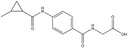 [(4-{[(2-methylcyclopropyl)carbonyl]amino}benzoyl)amino]acetic acid Struktur