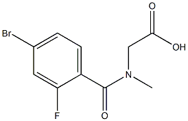 [(4-bromo-2-fluorobenzoyl)(methyl)amino]acetic acid Struktur