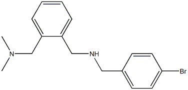 [(4-bromophenyl)methyl]({2-[(dimethylamino)methyl]phenyl}methyl)amine Struktur