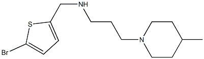 [(5-bromothiophen-2-yl)methyl][3-(4-methylpiperidin-1-yl)propyl]amine Struktur