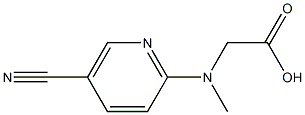 [(5-cyanopyridin-2-yl)(methyl)amino]acetic acid Struktur