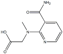 [[3-(aminocarbonyl)pyridin-2-yl](methyl)amino]acetic acid Struktur