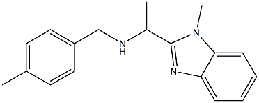 [1-(1-methyl-1H-1,3-benzodiazol-2-yl)ethyl][(4-methylphenyl)methyl]amine Struktur