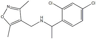 [1-(2,4-dichlorophenyl)ethyl][(3,5-dimethyl-1,2-oxazol-4-yl)methyl]amine Struktur